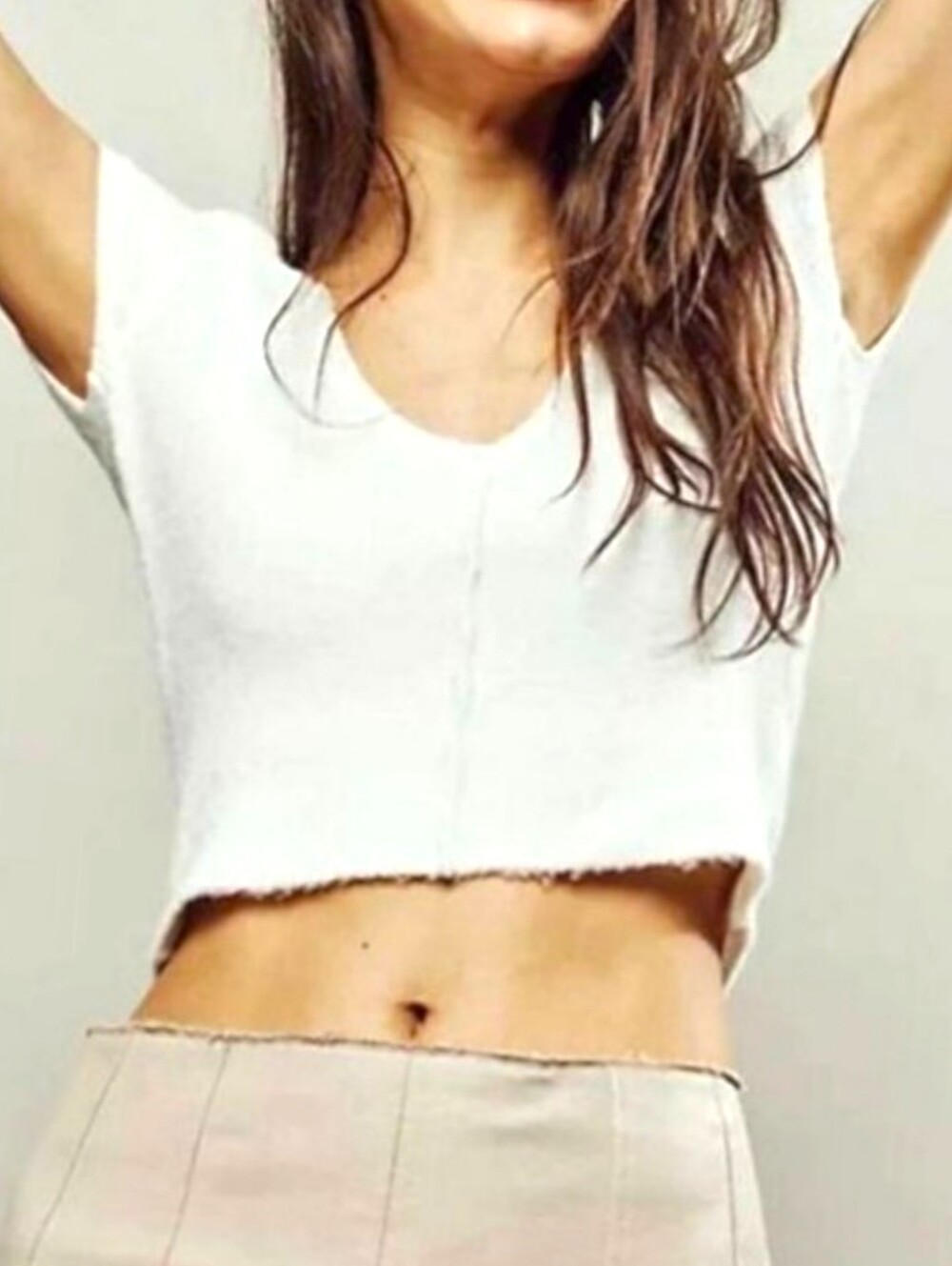 Intimately FP Keep Me Warm Crop Top In Ivory Free People Sz XL